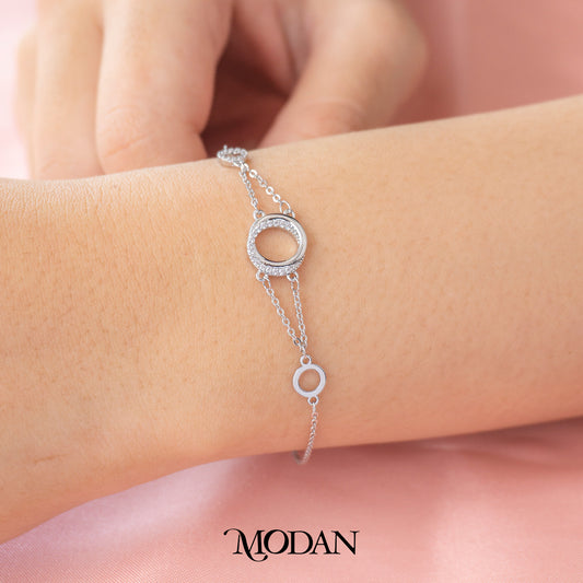 Sparkling Dainty Circle Round Bracelet Gelang Minimalis Hypoallergenic Gold Filled