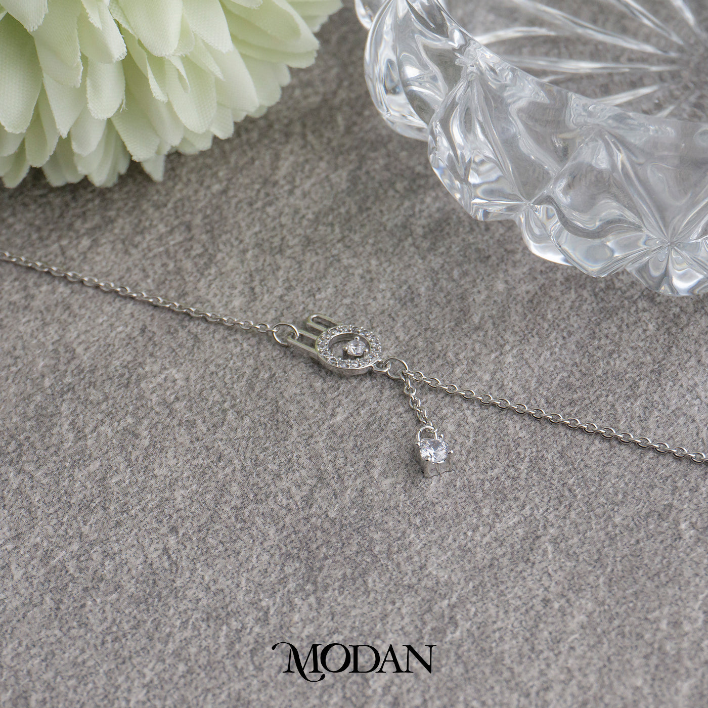 (15.5cm) Cute Silver Rabbit Bunny Dangle Bracelet Gelang Minimalis Hypoallergenic Gold Filled