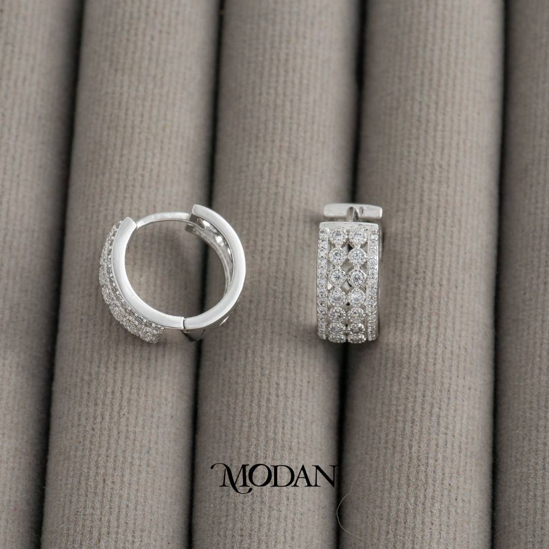 Sparkling Thick Filigree Hoop Earrings Anting Bulat Tebal Berongga Hypoallergenic Gold Plated
