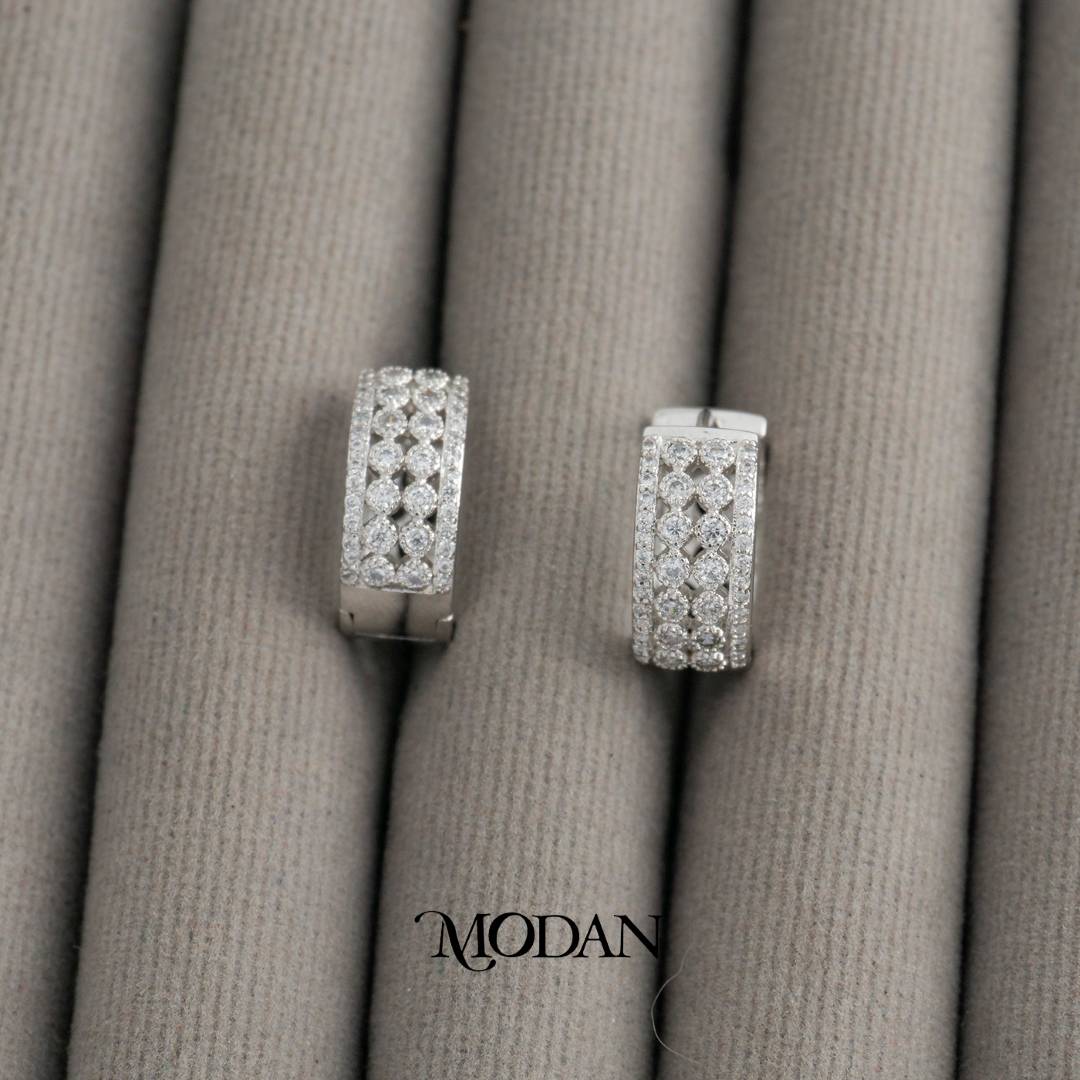 Sparkling Thick Filigree Hoop Earrings Anting Bulat Tebal Berongga Hypoallergenic Gold Plated