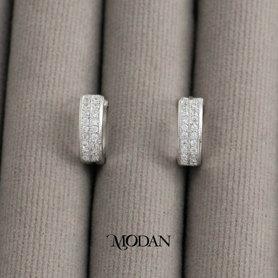 (11mm) Sparkling Thick Wide Hoop Earrings Anting Bulat Tebal Hypoallergenic Gold Plated