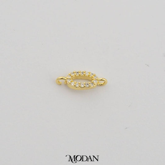 Simple Oval DIY Connector Liontin Oval Hypoallergenic Gold Filled