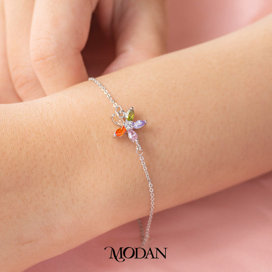 (16.5cm) Simple Colorful Daisy Flower Bracelet Gelang Bunga Hypoallergenic Gold Filled