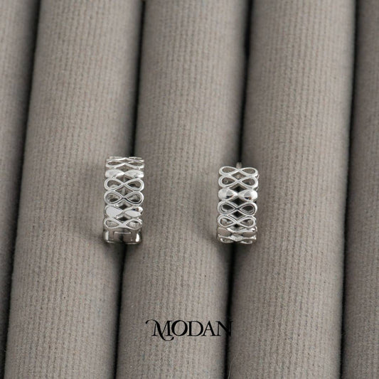 Open Filigree Huggie Hoop Earrings Anting Bulat Klasik Hypoallergenic Gold Plated