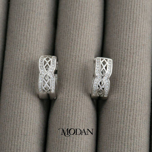 (12mm) Vintage Open Filigree Hoop Earrings Anting Bulat Klasik Hypoallergenic Gold Plated