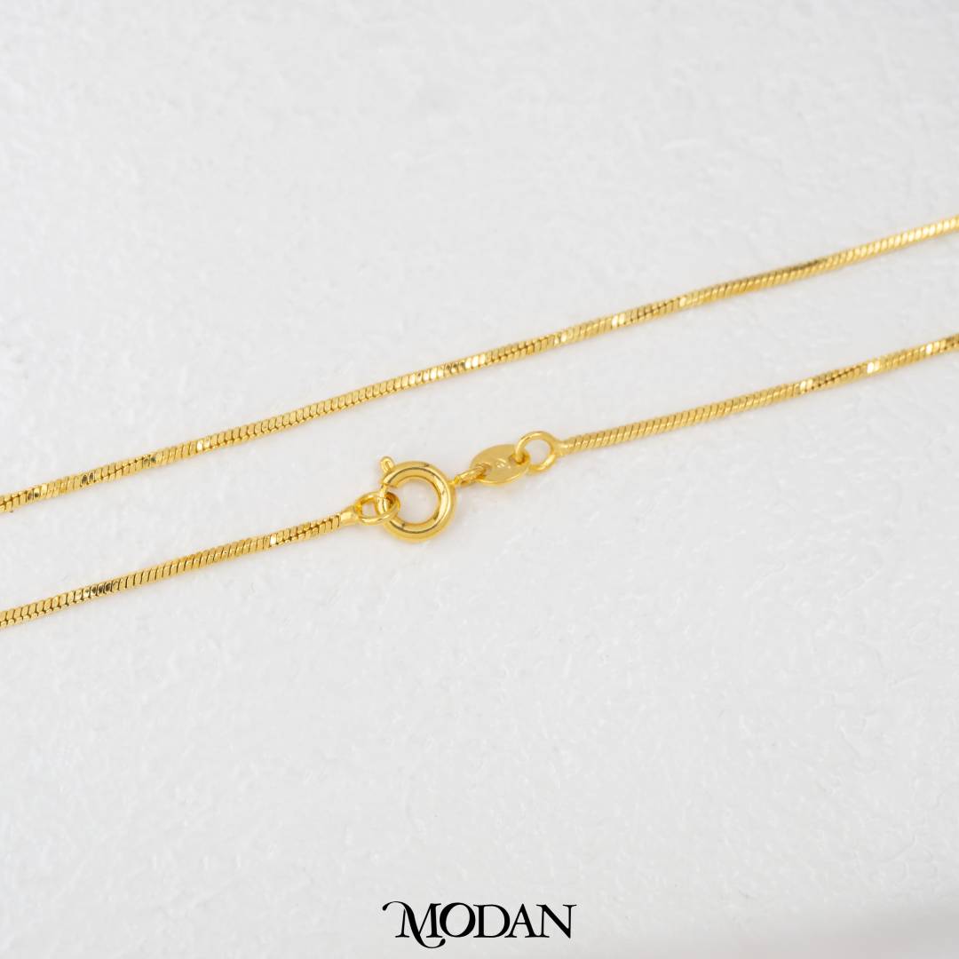 Twisted Snake Chain DIY Chain Rantai Kalung Ular Berulir Hypoallergenic Gold Filled