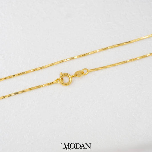 Twisted Snake Chain DIY Chain Rantai Kalung Ular Berulir Hypoallergenic Gold Filled