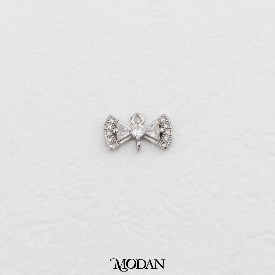 Mini Elegant Ribbon Bow DIY Connector Liontin Pita Hypoallergenic Gold Filled