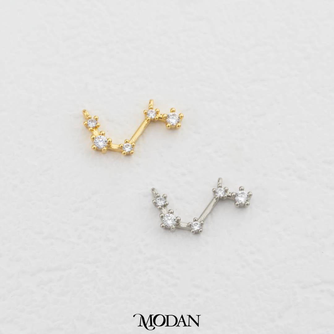 Mini Astrology Zodiac Star Sign DIY Connector Liontin Zodiak Rasi Bintang Hypoallergenic Gold Filled