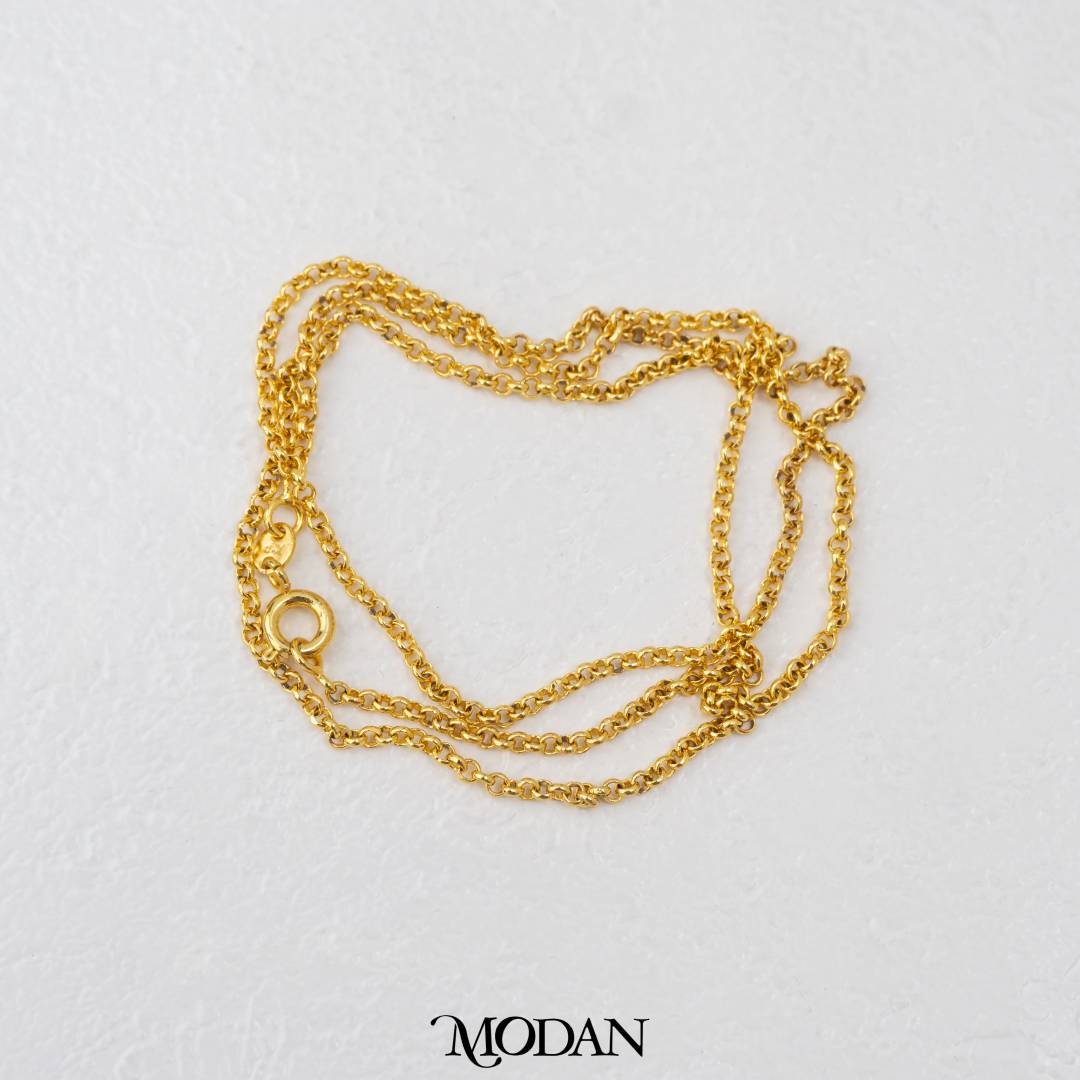 Rolo Chain Daily Wear DIY Chain Rantai Kalung Hypoallergenic Gold Filled