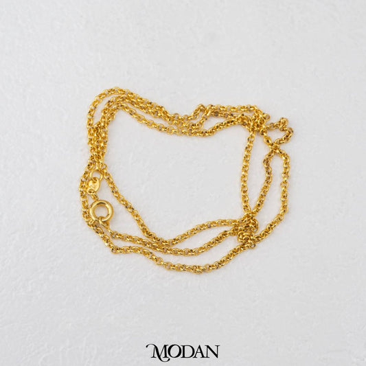 Rolo Chain Daily Wear DIY Chain Rantai Kalung Hypoallergenic Gold Filled
