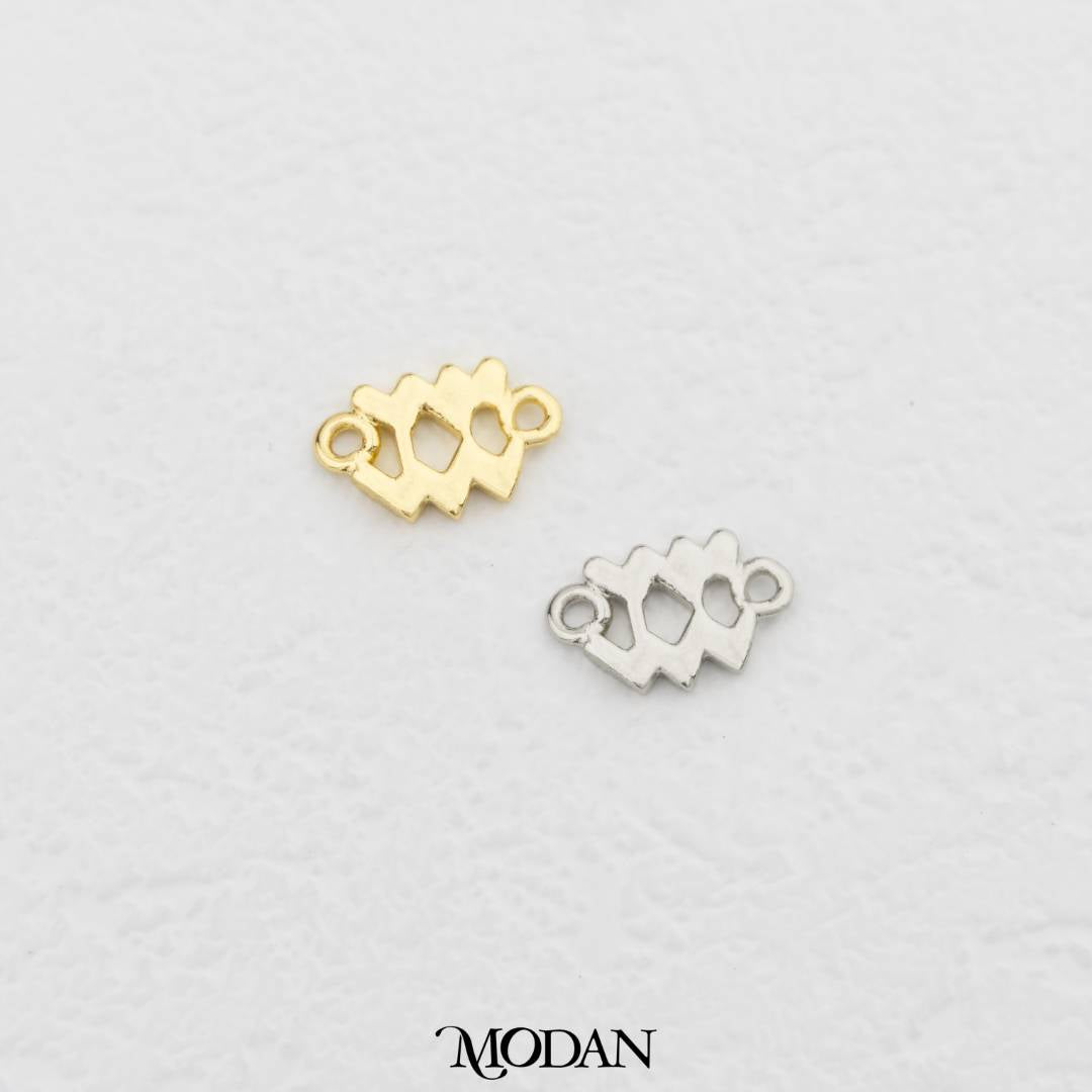 Mini Plain Zodiac Sign DIY Connector Liontin Zodiak Rasi Bintang Hypoallergenic Gold Filled