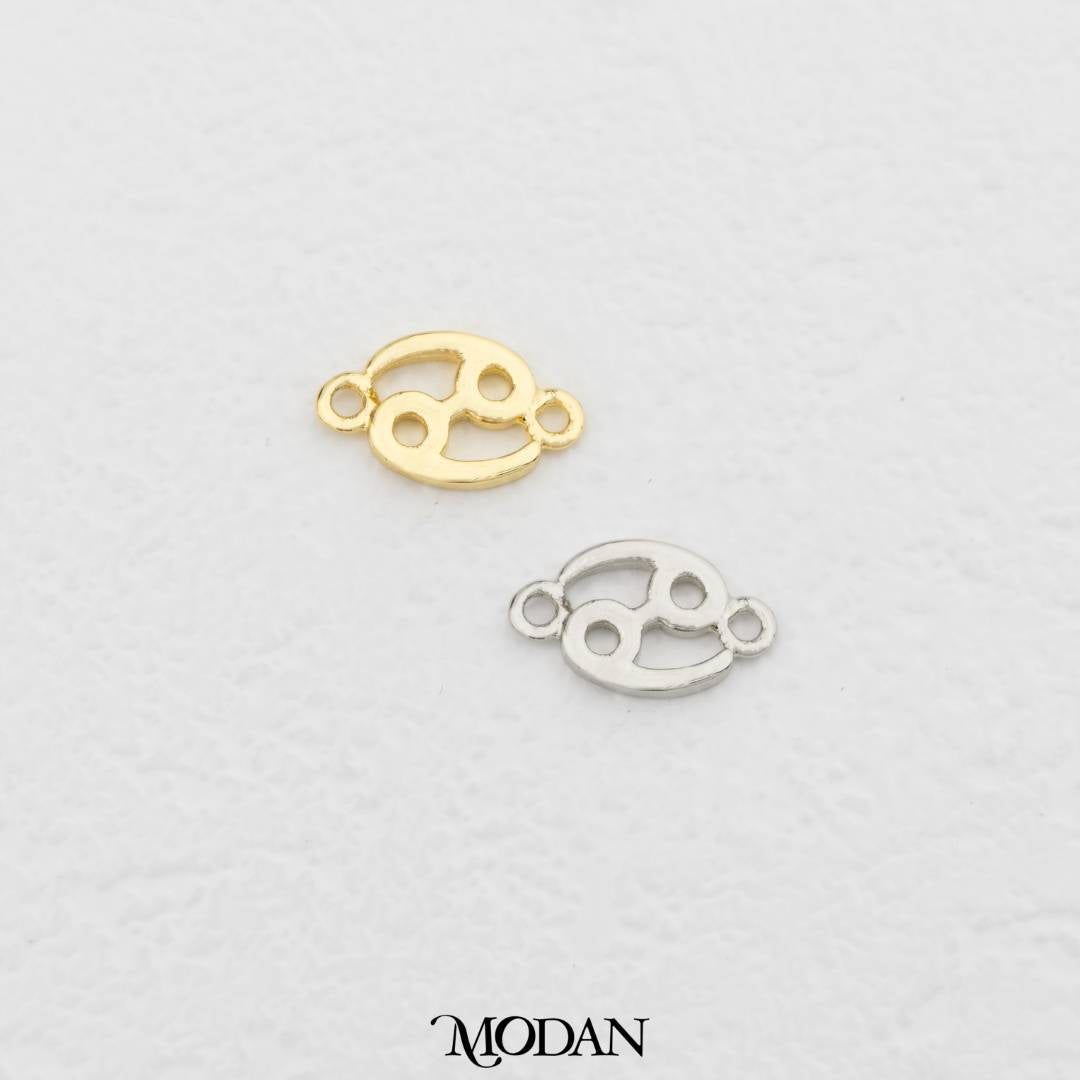 Mini Plain Zodiac Sign DIY Connector Liontin Zodiak Rasi Bintang Hypoallergenic Gold Filled