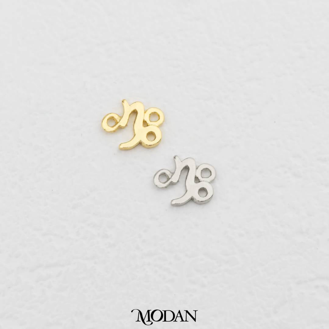 Mini Plain Zodiac Sign DIY Connector Liontin Zodiak Rasi Bintang Hypoallergenic Gold Filled