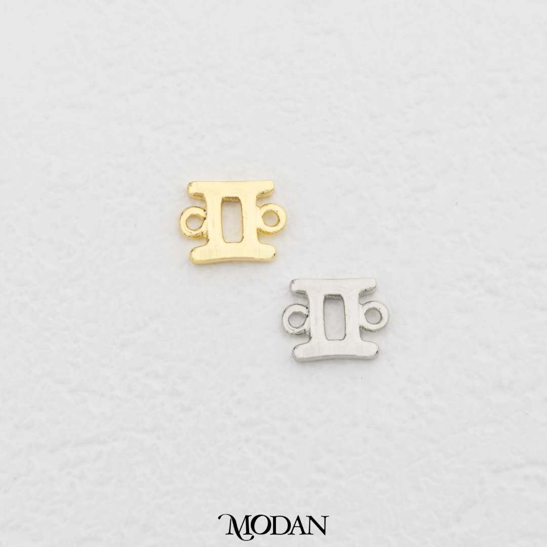 Mini Plain Zodiac Sign DIY Connector Liontin Zodiak Rasi Bintang Hypoallergenic Gold Filled