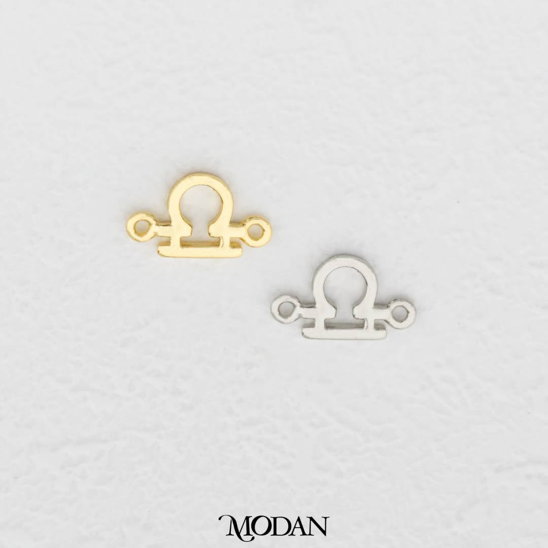 Mini Plain Zodiac Sign DIY Connector Liontin Zodiak Rasi Bintang Hypoallergenic Gold Filled