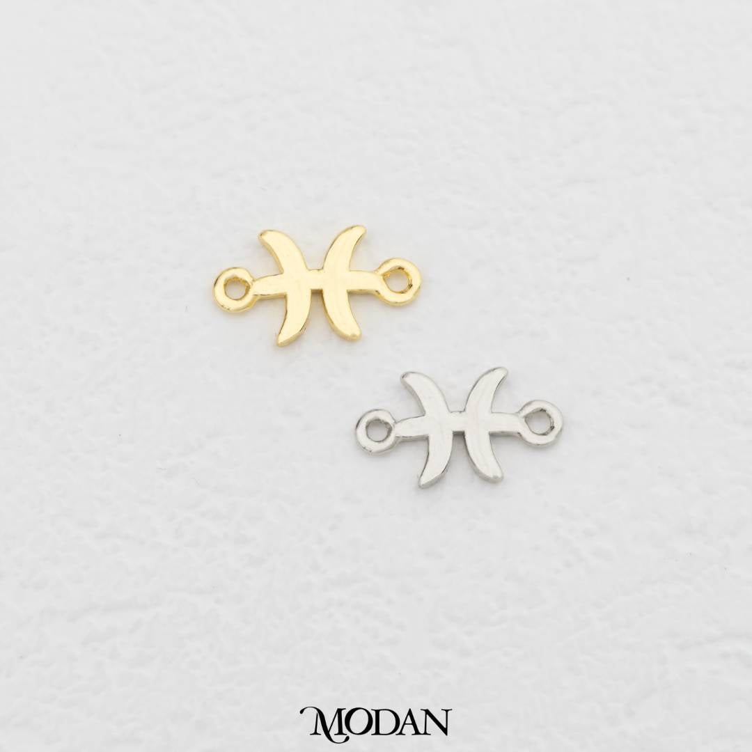 Mini Plain Zodiac Sign DIY Connector Liontin Zodiak Rasi Bintang Hypoallergenic Gold Filled