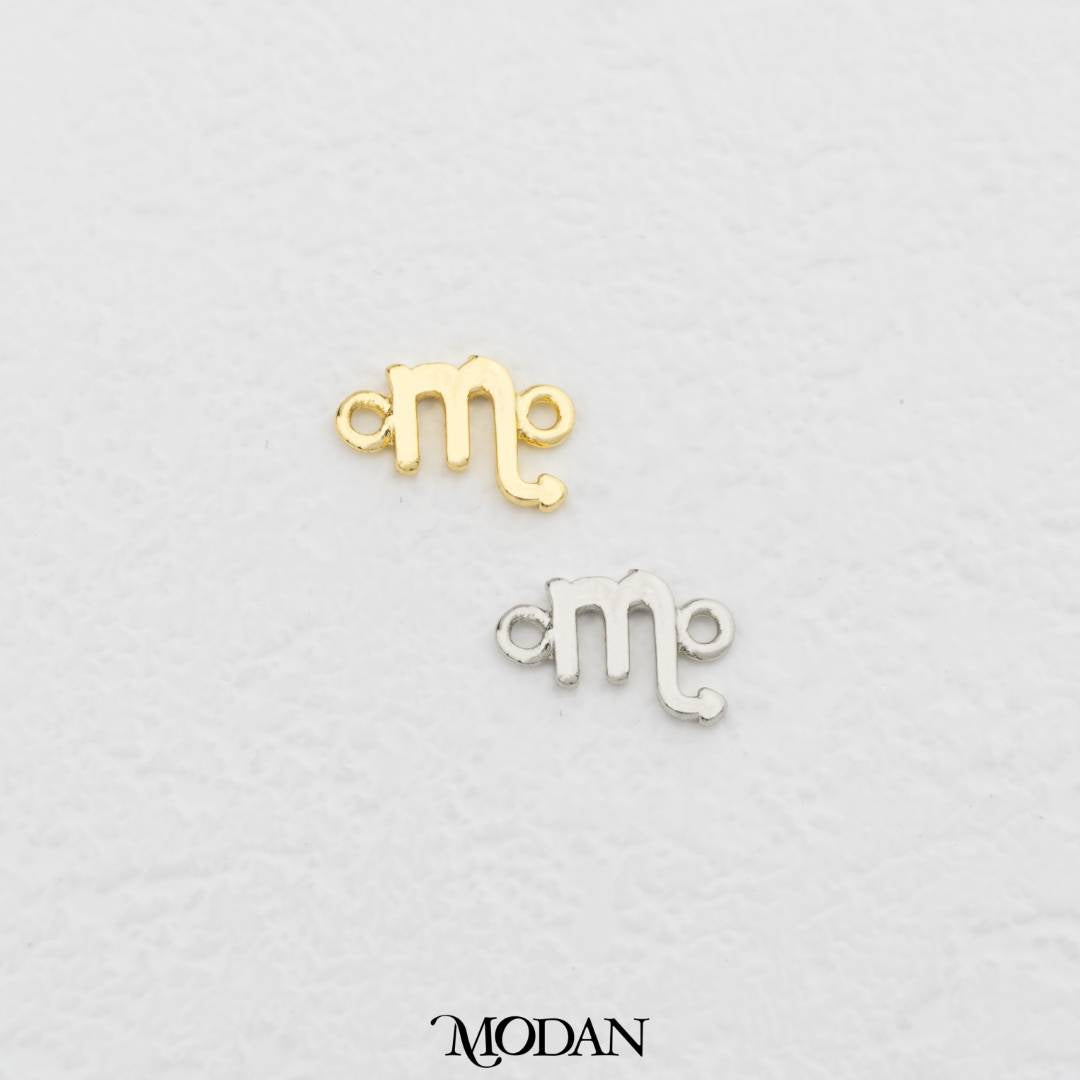 Mini Plain Zodiac Sign DIY Connector Liontin Zodiak Rasi Bintang Hypoallergenic Gold Filled