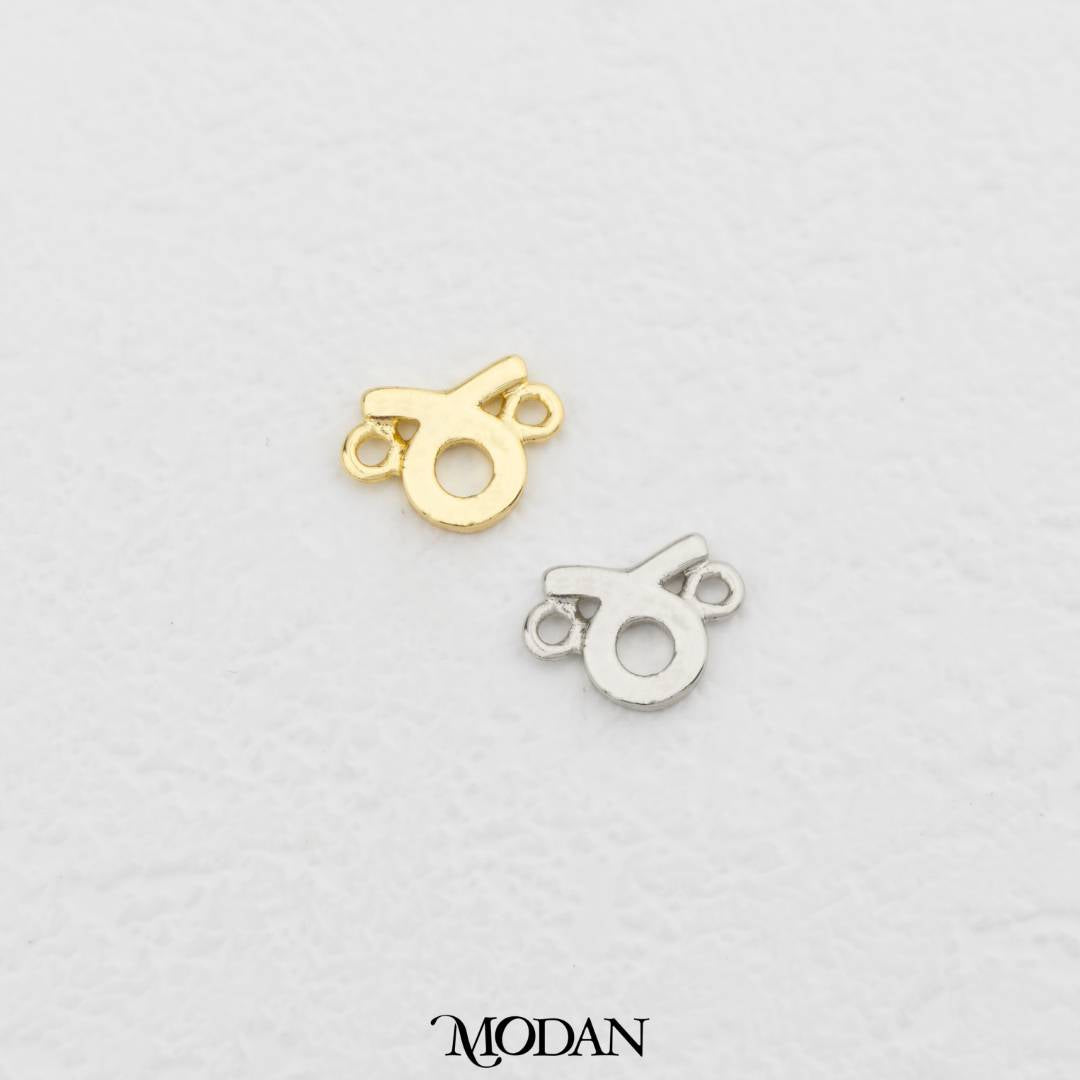 Mini Plain Zodiac Sign DIY Connector Liontin Zodiak Rasi Bintang Hypoallergenic Gold Filled