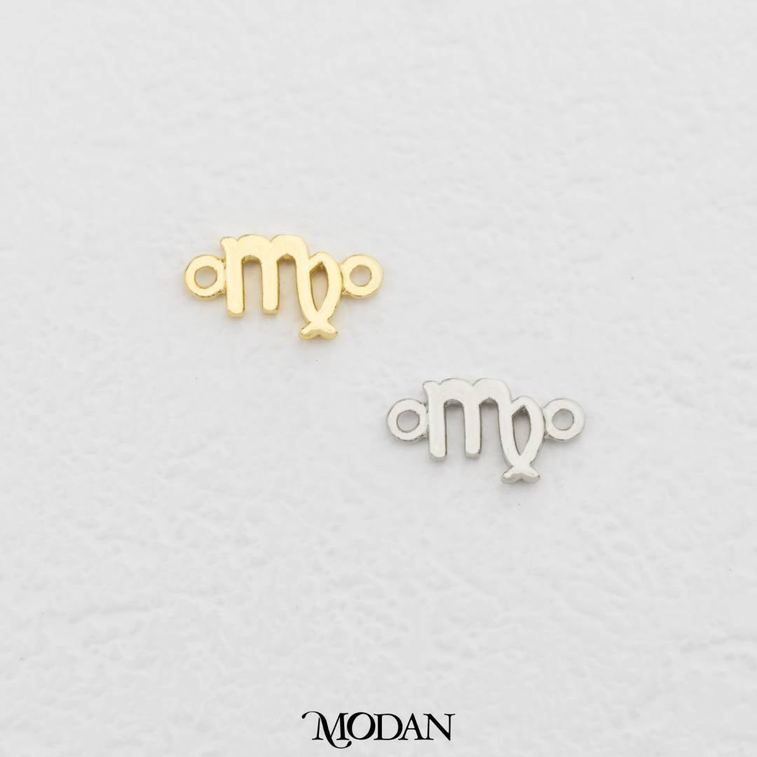 Mini Plain Zodiac Sign DIY Connector Liontin Zodiak Rasi Bintang Hypoallergenic Gold Filled