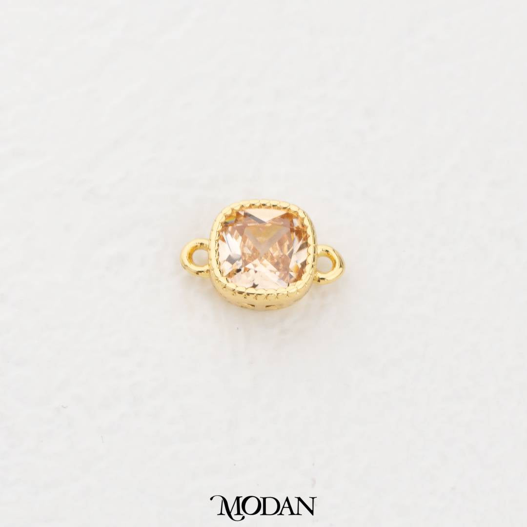 Mini Colorful Square DIY Connector Liontin Sambung Warna Warni Hypoallergenic Gold Filled