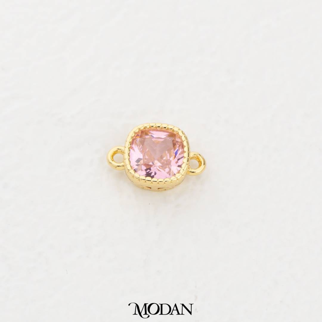 Mini Colorful Square DIY Connector Liontin Sambung Warna Warni Hypoallergenic Gold Filled