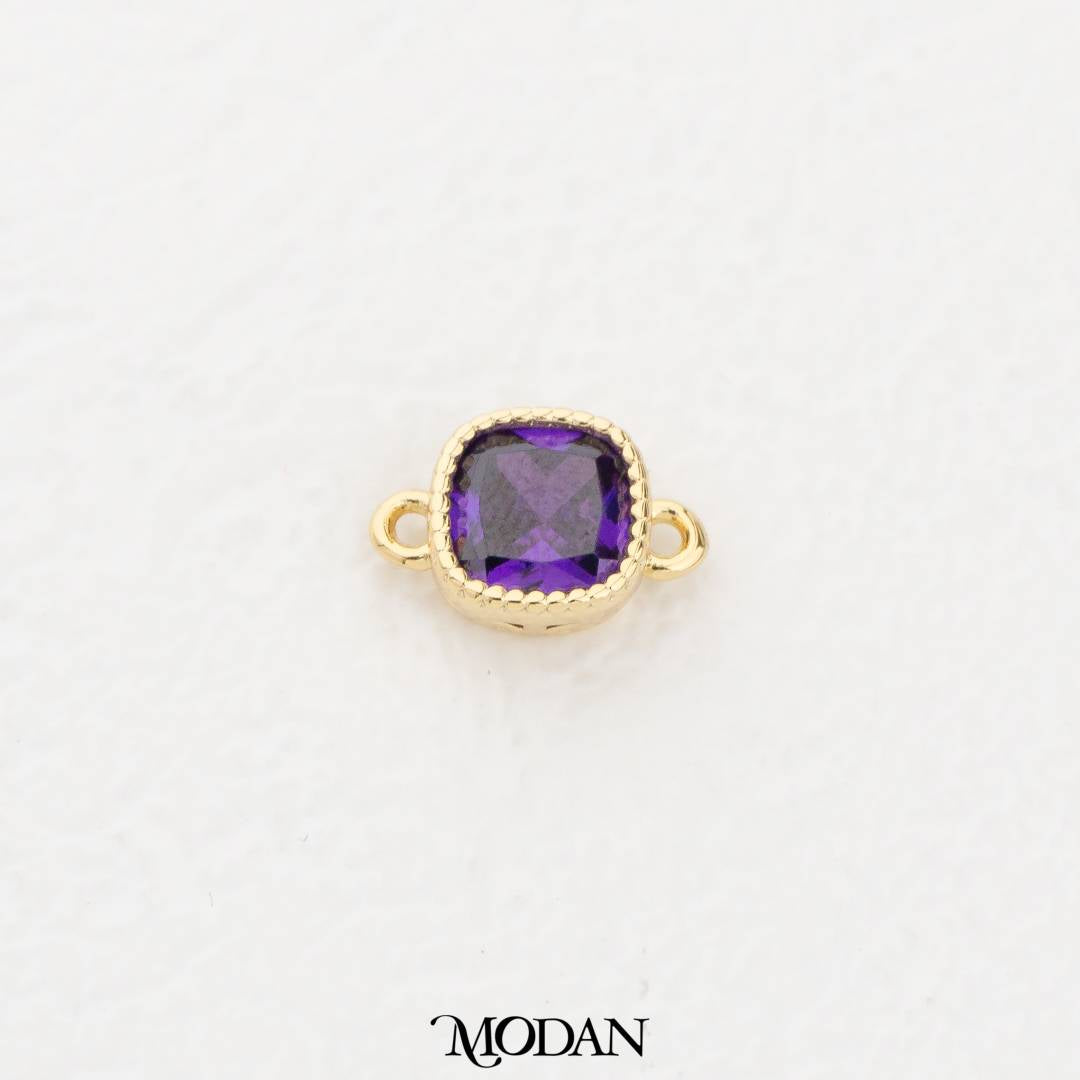 Mini Colorful Square DIY Connector Liontin Sambung Warna Warni Hypoallergenic Gold Filled