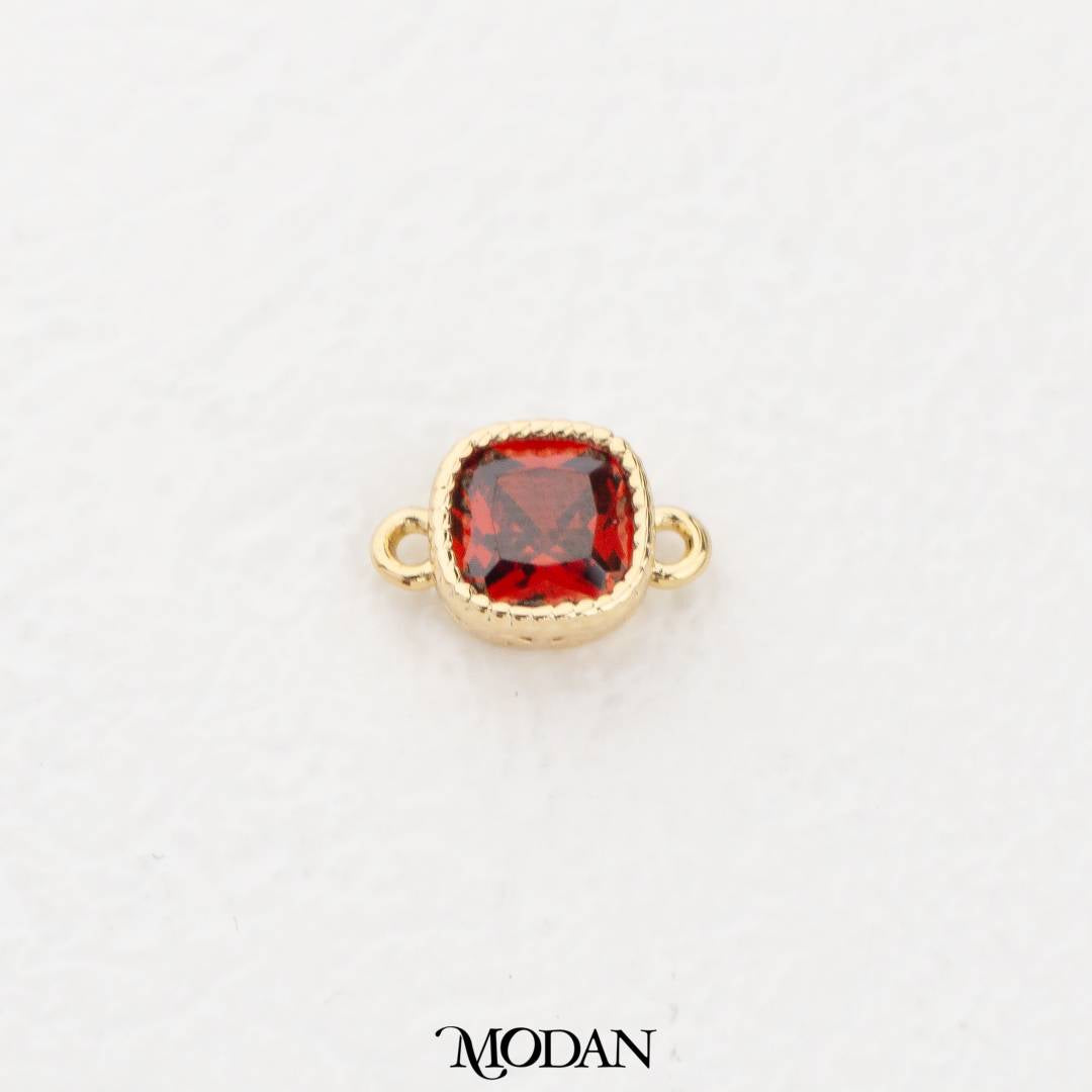 Mini Colorful Square DIY Connector Liontin Sambung Warna Warni Hypoallergenic Gold Filled