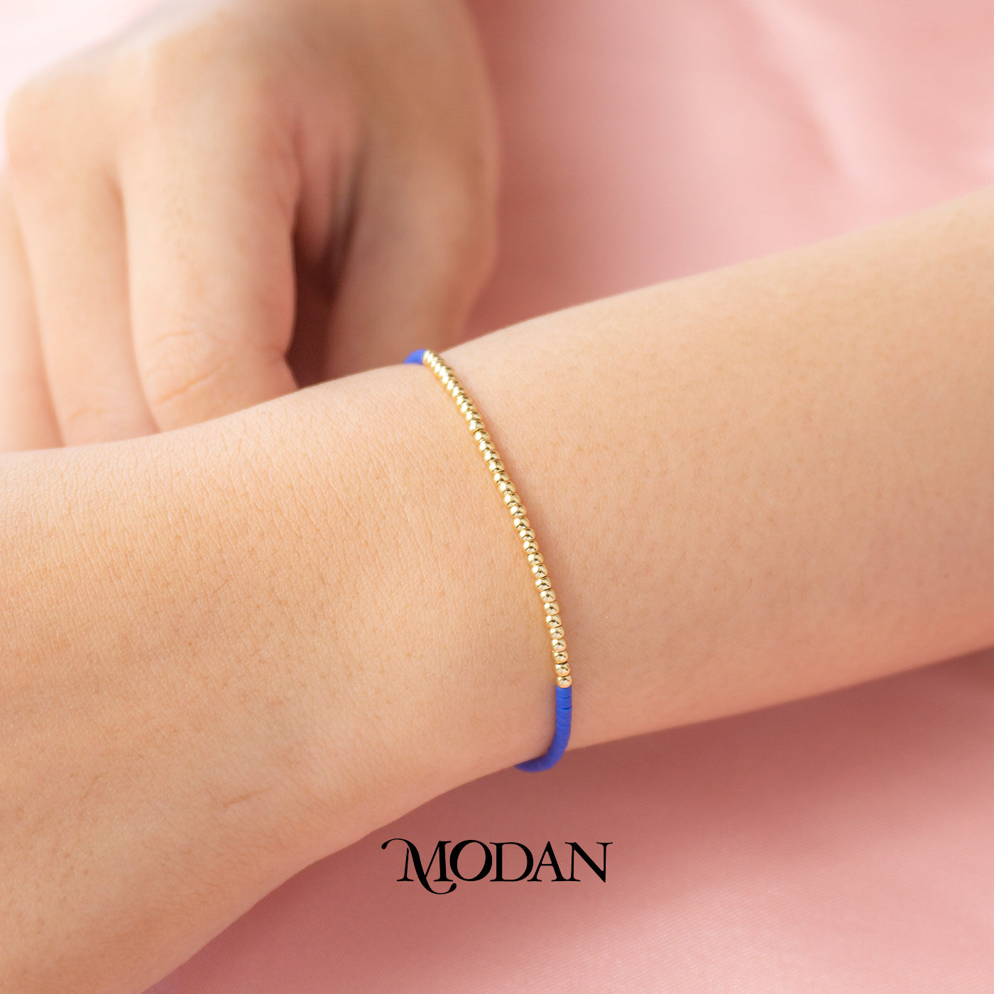 Colorful Summer Beach Style Beads Bracelet Gelang Tali Musim Panas Warna Warni Serut Hypoallergenic Gold Plated