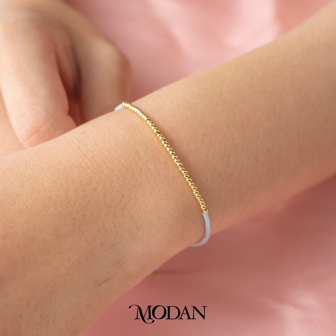 Colorful Summer Beach Style Beads Bracelet Gelang Tali Musim Panas Warna Warni Serut Hypoallergenic Gold Plated