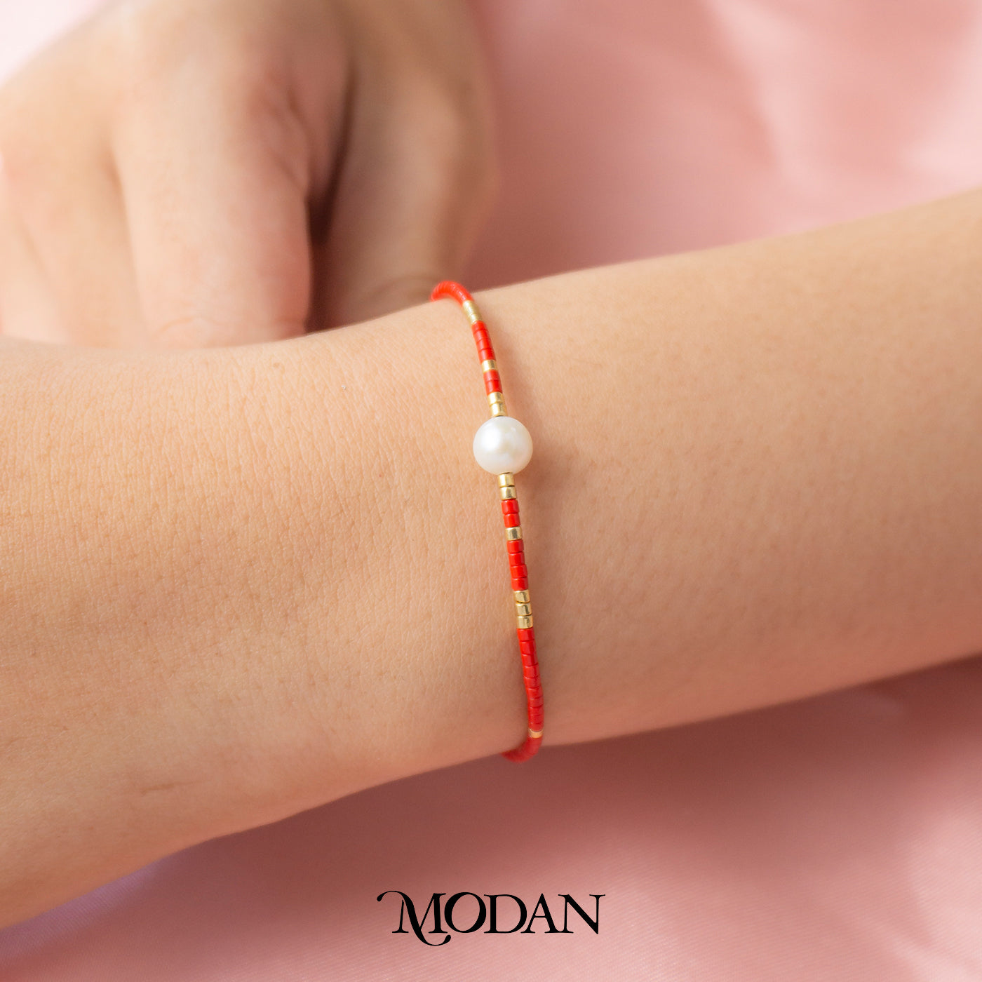 Colorful Summer Beach Shell Pearl Beads Bracelet Gelang Tali Musim Panas Warna Warni Serut Hypoallergenic Gold Plated