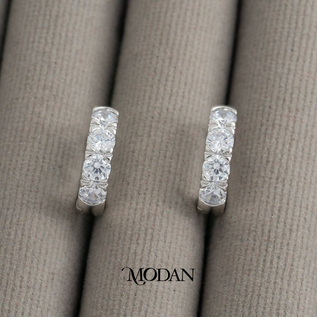 (11mm) Simple Elegant Triple Hoops Earrings Anting Bulat Hypoallergenic Gold Plated
