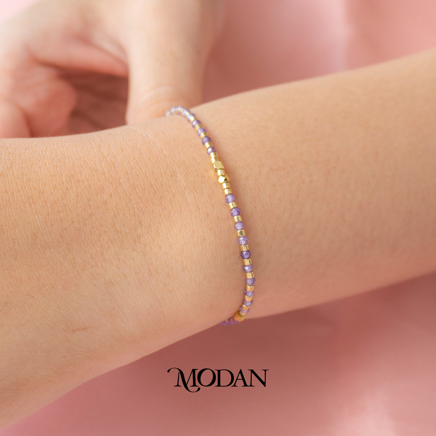 Summer Colorful Beads Golden Adjustable Bracelet Gelang Tali Serut Warna Warni Hypoallergenic Gold Plated