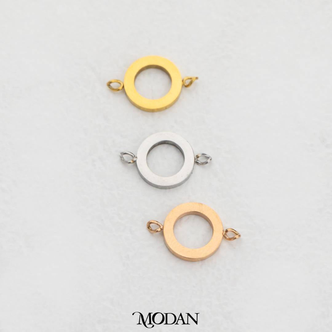 Simple Round Plain DIY Connector Bulat Hypoallergenic Stainless Steel