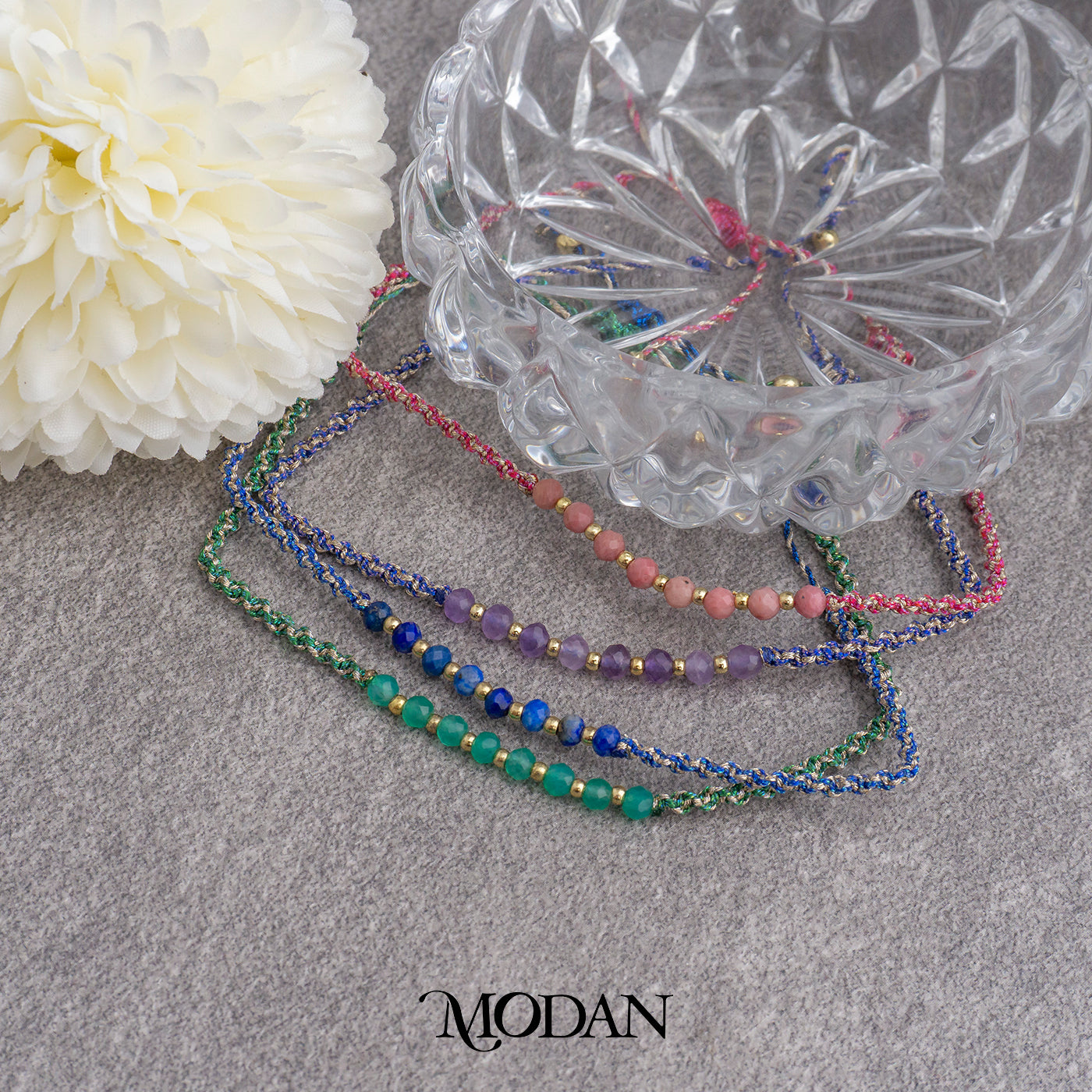 Summer Colorful Beads Beach Style Adjustable Bracelet Gelang Tali Serut Warna Warni Hypoallergenic Gold Plated