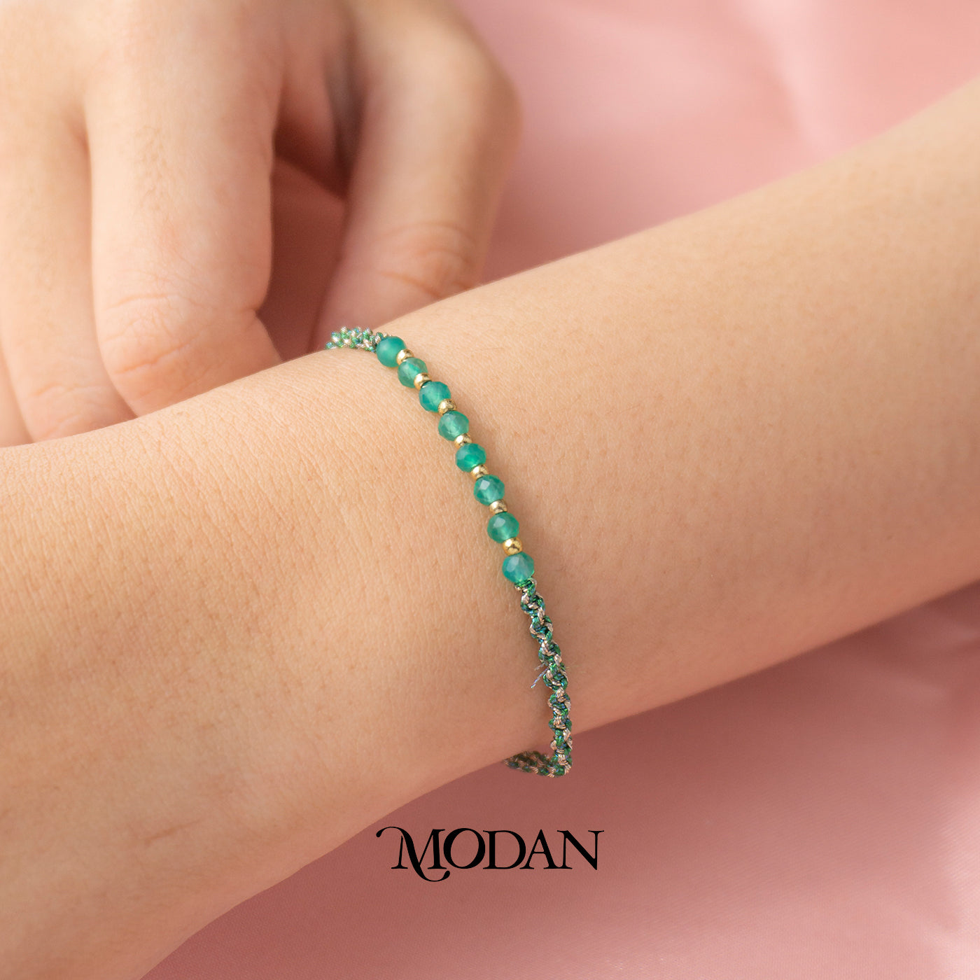 Summer Colorful Beads Beach Style Adjustable Bracelet Gelang Tali Serut Warna Warni Hypoallergenic Gold Plated