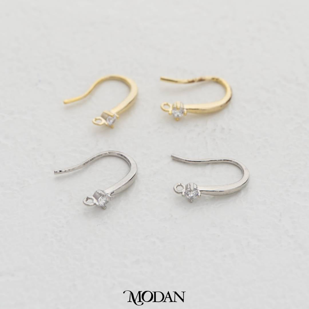Simple Hooks Earring DIY Earrings Findings Pengait Anting Gantung Unfinished Hypoallergenic Gold Plated