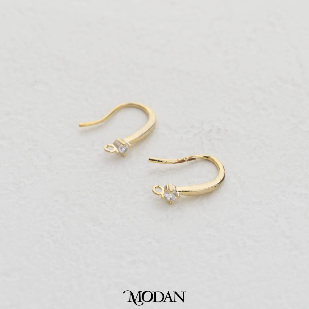 Simple Hooks Earring DIY Earrings Findings Pengait Anting Gantung Unfinished Hypoallergenic Gold Plated