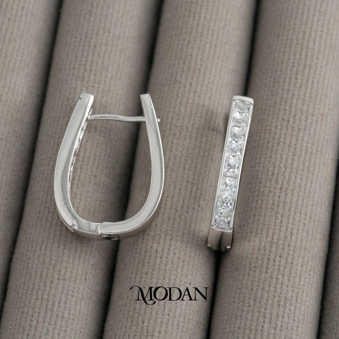 (25mm) Simple Elegant Micro Pave Hoops Earrings Anting Bulat Hypoallergenic Gold Plated