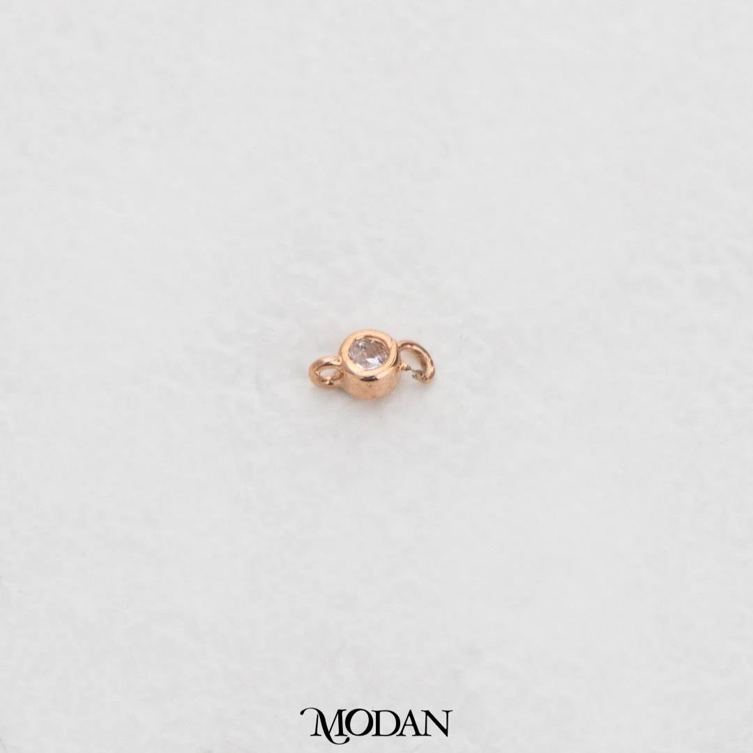 Tiny Round Simple DIY Connector Bulat Hypoallergenic Gold Plated