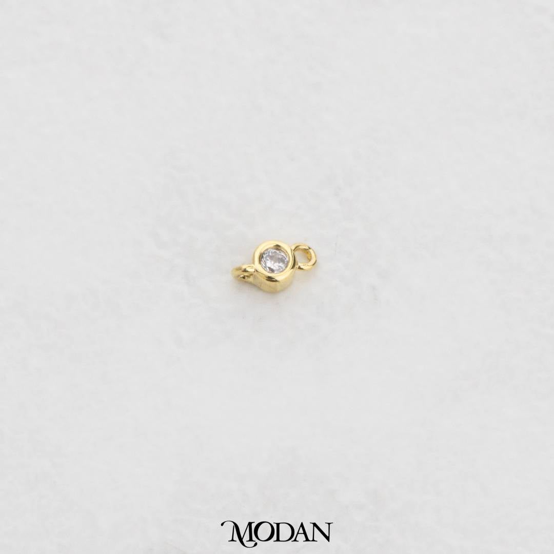 Tiny Round Simple DIY Connector Bulat Hypoallergenic Gold Plated