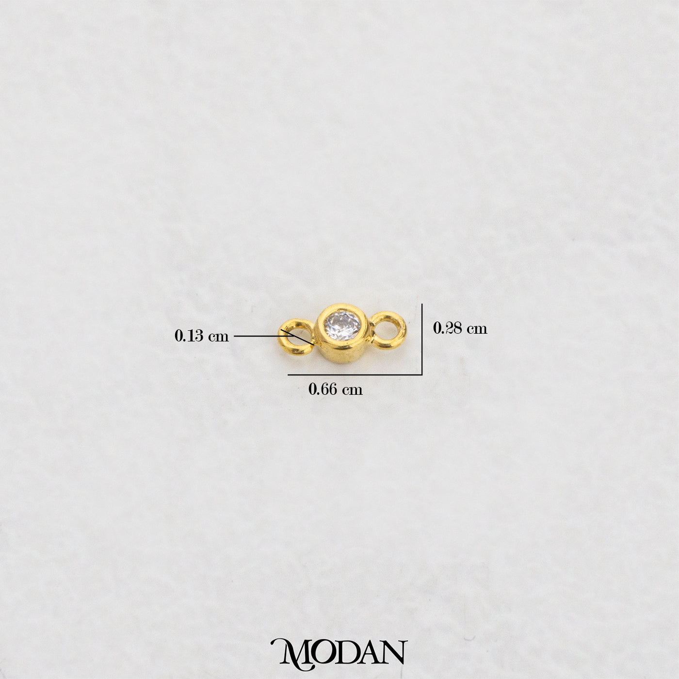 Tiny Golden Round Simple DIY Connector Bulat Hypoallergenic Gold Plated