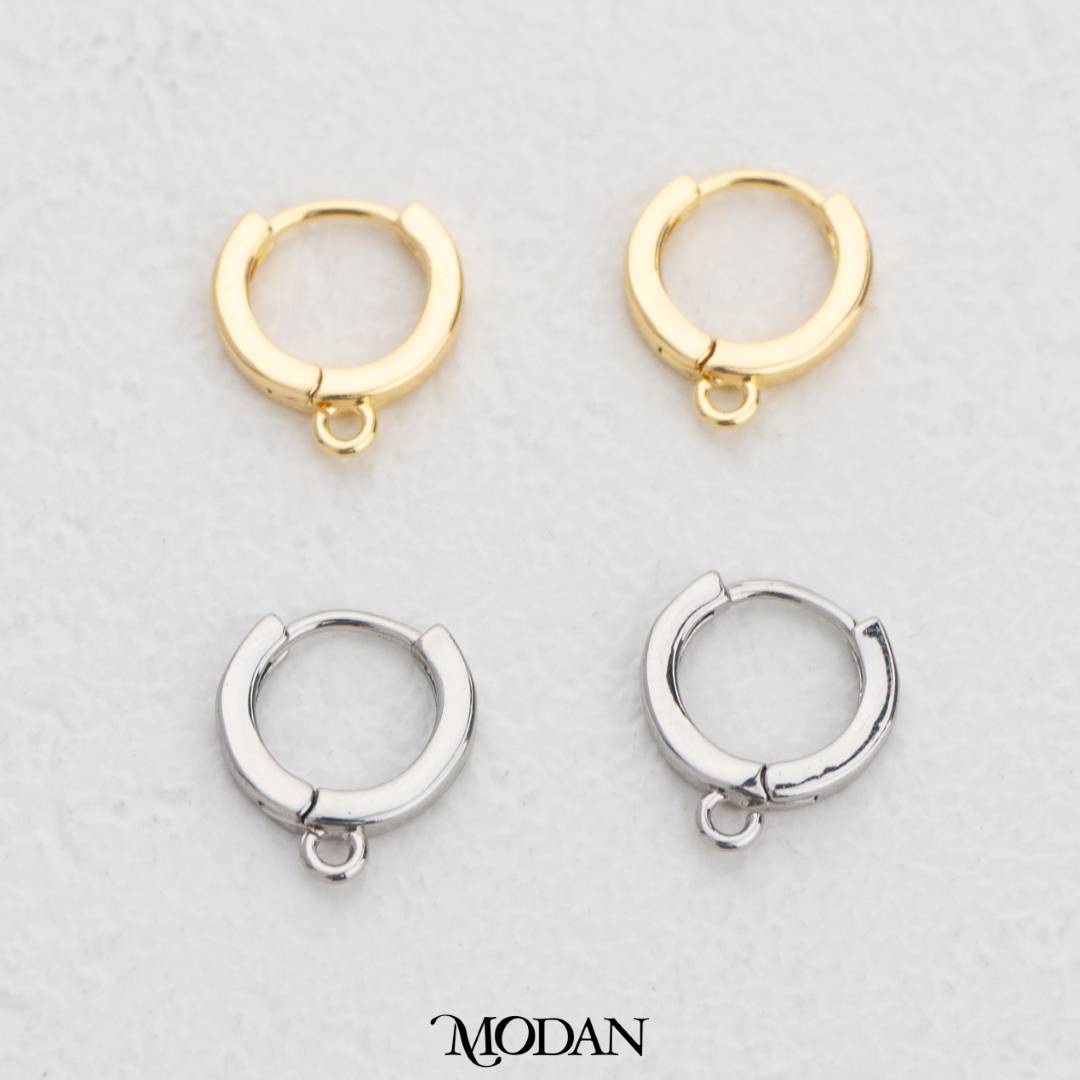 Mini Plain Hoops Earrings DIY Earrings Findings Pengait Anting Polos Hypoallergenic Gold Filled