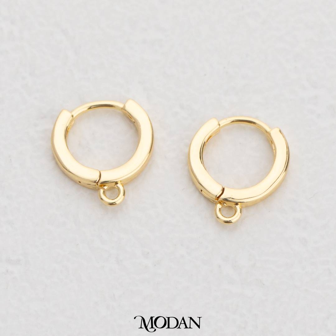 Mini Plain Hoops Earrings DIY Earrings Findings Pengait Anting Polos Hypoallergenic Gold Filled