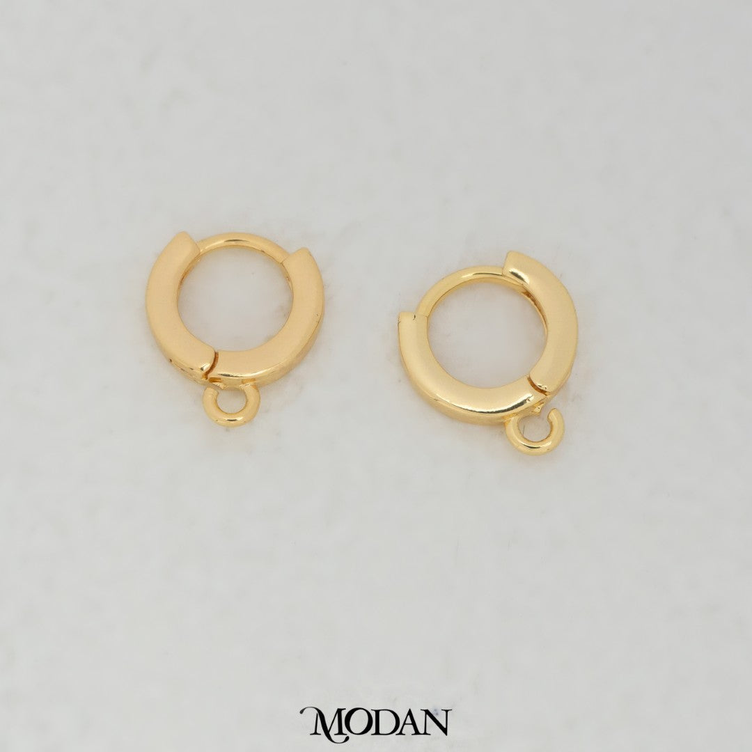 Mini Plain Hoops DIY Earrings Findings Pengait Anting Bulat Kecil Unfinished Hypoallergenic Gold Filled