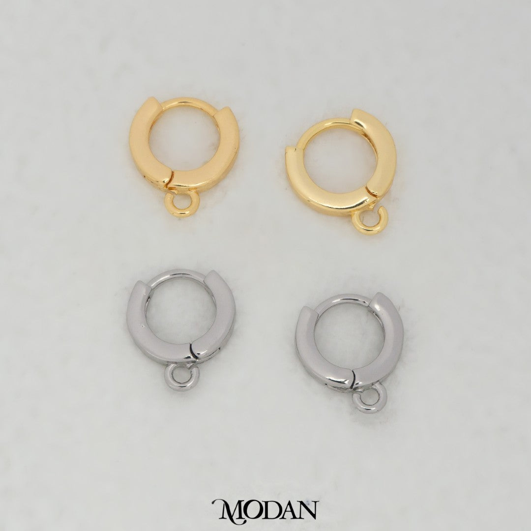 Mini Plain Hoops DIY Earrings Findings Pengait Anting Bulat Kecil Unfinished Hypoallergenic Gold Filled
