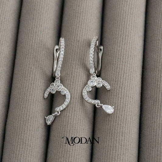 Geometric Teardrop Dangle Hoops Earrings Anting Gantung Simple Hypoallergenic Gold Filled