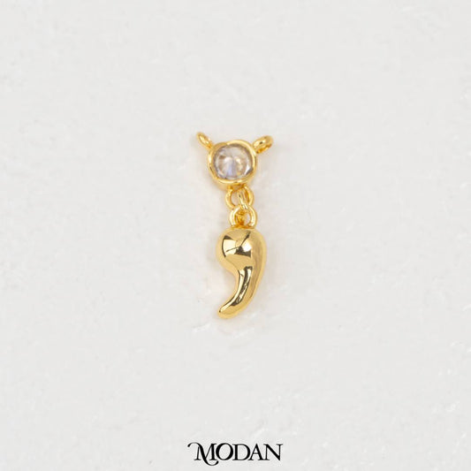 Semicolon Symbol DIY Connector Liontin Konektor Titik Koma Hypoallergenic Gold Filled