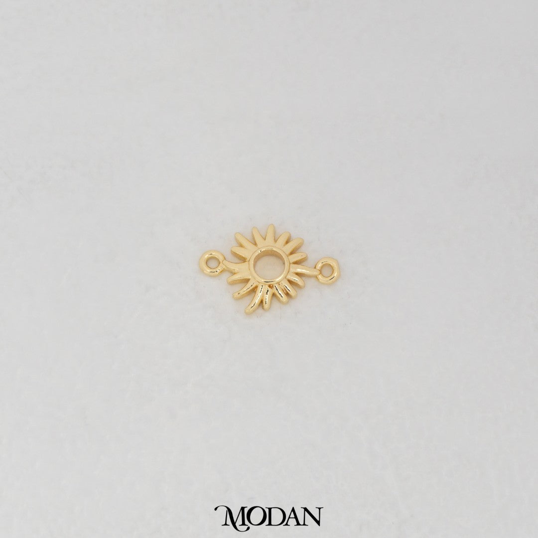 Mini Celestial Sun DIY Connector Liontin Konektor Matahari Kecil Hypoallergenic Gold Filled