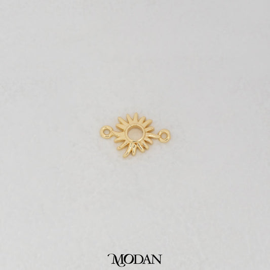 Mini Celestial Sun DIY Connector Liontin Konektor Matahari Kecil Hypoallergenic Gold Filled